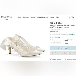 Bella Belle Georgia Slingback Heels Size 6